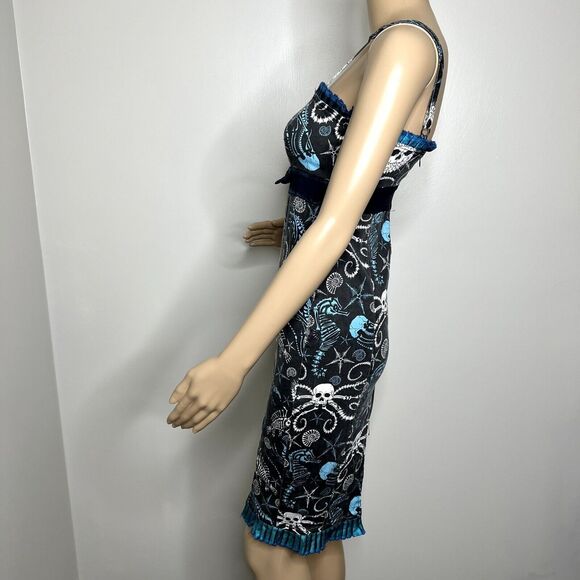 Too Fast Sea Creature Skeleton Bodycon Dress - Picture 2 of 10
